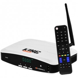 Receptor Azamerica King GX PRO 4K Ultra HD Wi-Fi ACM Pronta Entrega