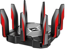 Roteador Wireless Gamer TP-Link Archer C5400X Tri-Band - Preto e Vermelho